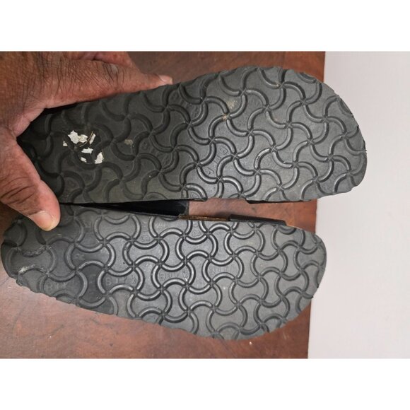 Birkenstock Black Patent Leather Arizona Sandals Size 36 EU Slip-On - Picture 8 of 10